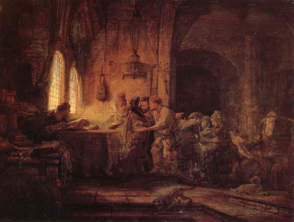 REMBRANDT Harmenszoon van Rijn The Parable of the Laborers in the Vineard oil painting image